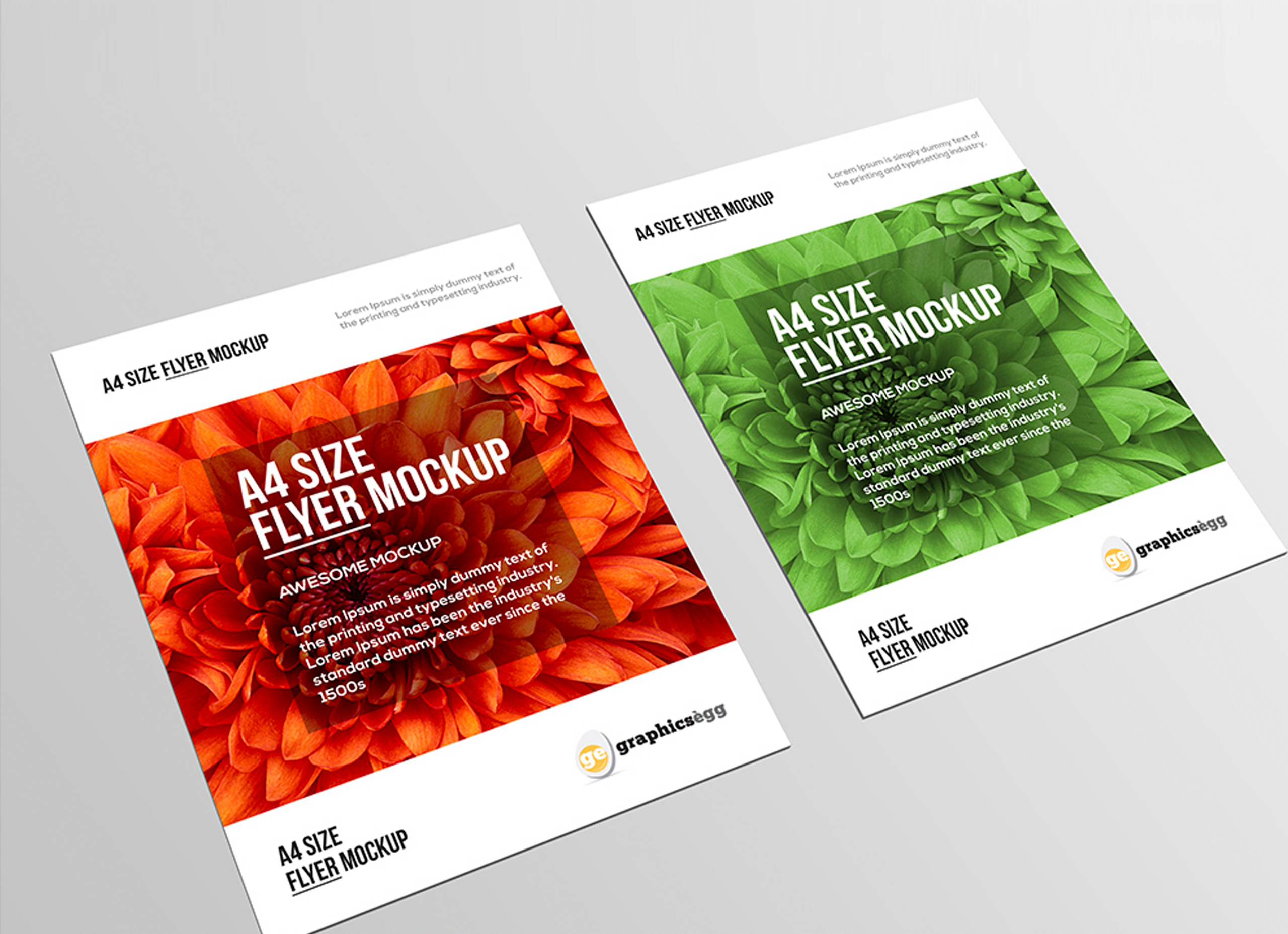 Download Free A4 Paper Flyer Mock-up | Graphicsegg