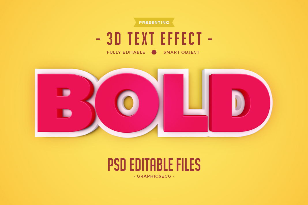 Download Bold 3d Text Effect Graphicsegg