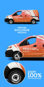 Minivan Mockup free psd | Graphicsegg