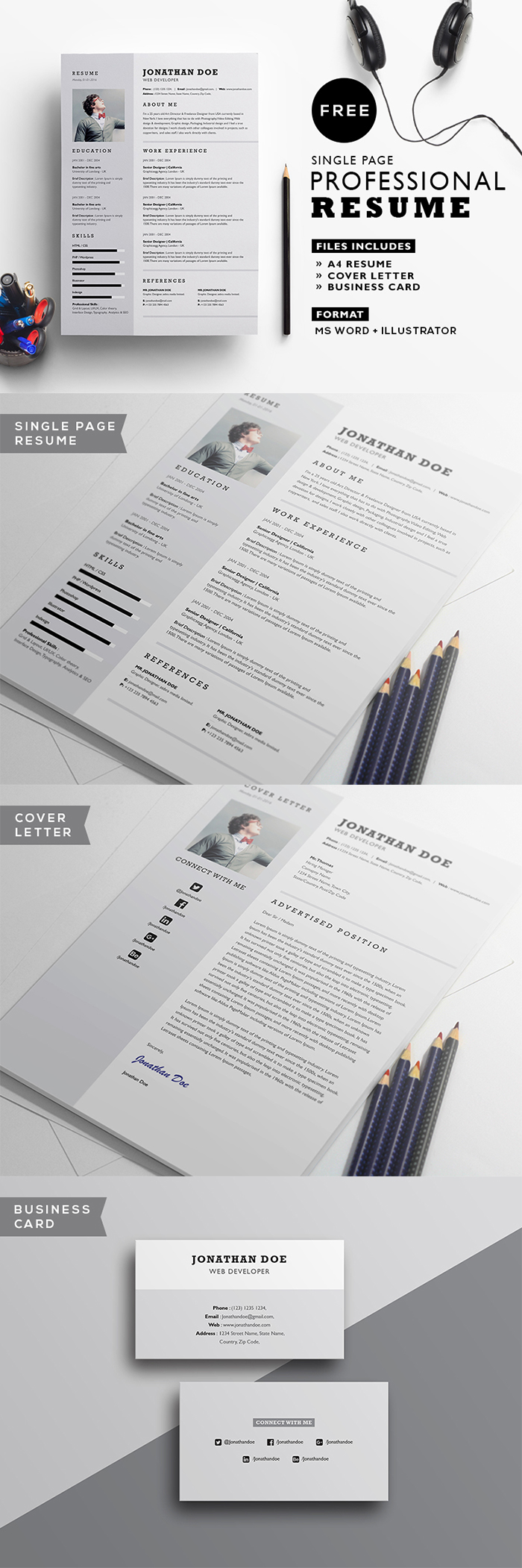 Free professional resume template